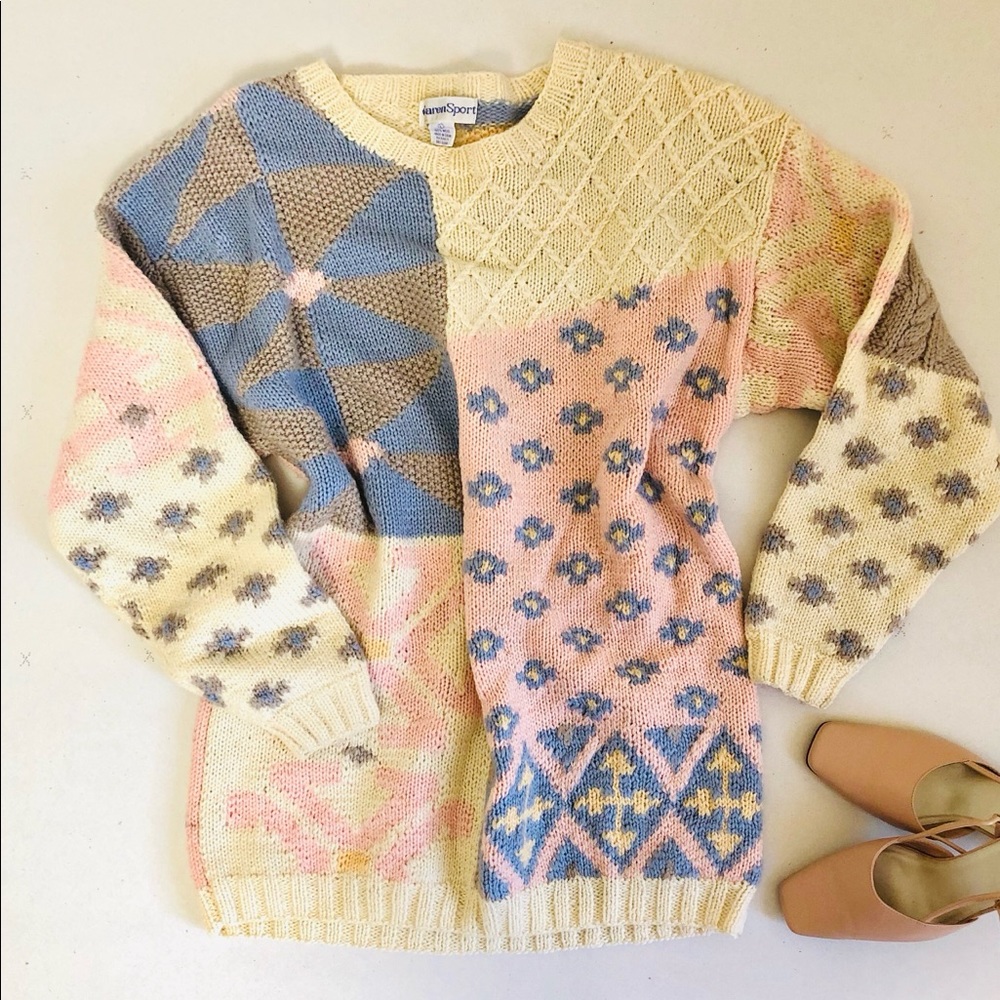Caren Sport Vintage Large Boho jumper sweater Lge